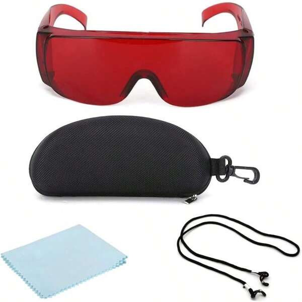 Lentes de Protección Láser 200-2000nm, Gafas de  para Depilación Láser, Cosmetología y Soldadura, Protección UV/IR, Ajuste Cómodo, Compatible con Máquinas Lásers Profesionales