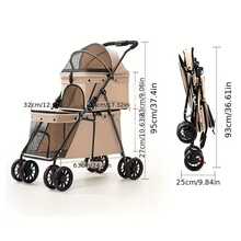 Pet Strollers - Coral Orange - View 4