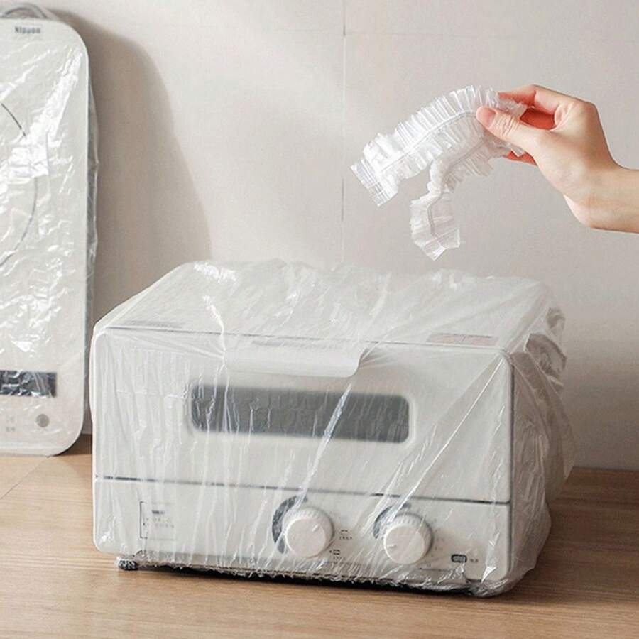 100/50/10/1pc Universal Transparent Plastic Dust Cover, Suitable For Home Appliances Like Electric Fans, Rice Cookers, Pots, Kitchen Baking Trays, Microwaves, Etc. Dust Cover, Thickened Full Cover Rice Cooker Pot Microwave Air Fryer Extra Large Air Conditioner Cover Oil-Proof Cockroach-Proof Sleeve. Kitchen Universal Multi-Function Home Appliance Disposable Household. Furniture Dust Cover, Home & Living Supplies. Dust Cover