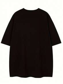 Men's Casual Crew Neck Graphic T-Shirt With Exquisite Spider Prints, Street Style For Summer Daily Wear - 黑色 - 查看 3