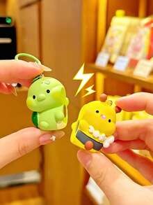 Cute Pun "Turtle-Bestie" (Turtle-Bee) Magnetic Keychain, Adorable Turtle & Bee Pendant, Suitable For Bags Or Car Keys, Holiday, Daily, Gift - Multicolor - View 6
