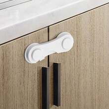 White Cabinet Door Lock - Suitable For Drawers, Cabinets, Refrigerators, Ovens, Wardrobes, Pantries - , Anti-Theft, Latch Lock - A - View 10