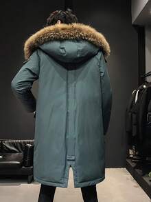 Men's Fashion Casual Versatile Outdoor Parka Hooded Down Jacket, Parka Coat, Men - Black - View 6