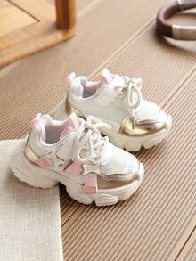 1 Pair New Boys' Sports Shoes, Spring/Autumn Baby Shoes, Children's Shoes With Soft Sole - Beige - View 4