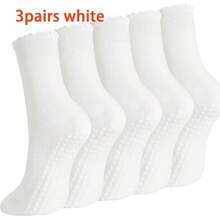 1/3/5/6/8/9/10 Paia di Calze Sportive da Donna Calcuit, Combinazione Multicolore, Costolatura Verticale, Fascia Antiscivolo, Suola in Silicone Antiscivolo, Stile Coppia, Adatte per Tutte le Stagioni, Tessuto a Maglia, Multifunzionali Casa/Fitness/Yoga/Pilates - Multicolore - Visualizzare 16