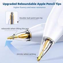 Replacement And Modification Nib Set For Apple Pencil, 6-Piece New Set Compatible With Pencil Pro/1st Gen/2nd Gen, Replaceable Paperless Hybrid Writing And Drawing 6-Nib Combination Kit - Multicolor - View 4