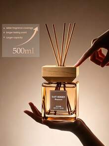 موزع عطور من القصب بدون لهب بدرجة فندقية 500 مل/200 مل مع زيوت نباتية أساسية، عطر طويل الأمد بدون ماء، عصي قصب عالية الكثافة مضادة للعفن، مزيل للروائح الكريهة للمنزل وغرفة النوم والحمام والمرحاض، ديكور عطر رومانسي لعيد الحب - إيست هيربن - مشاهدة 3