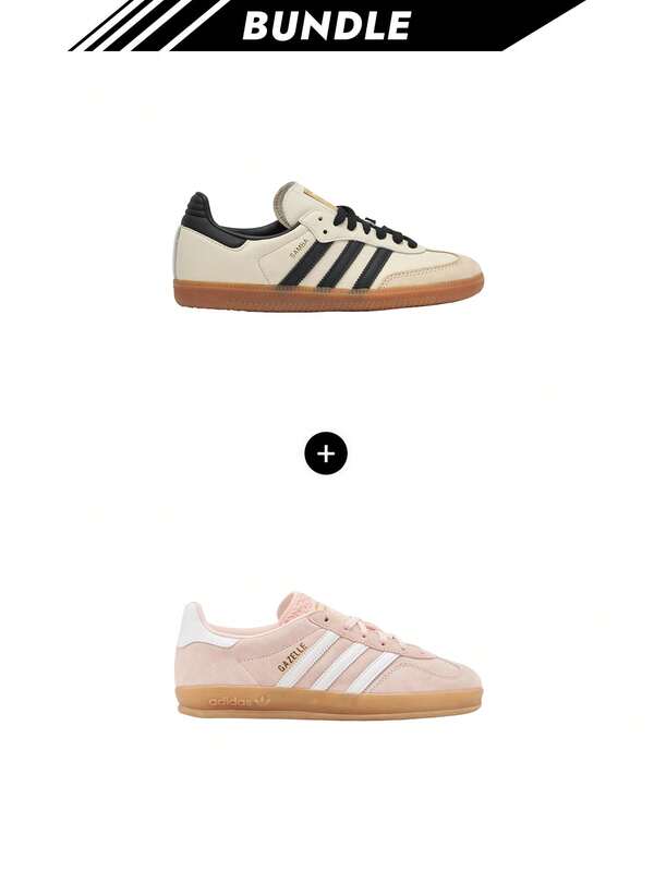 Adidas [Bundle]Samba OG Women's Cream White / Black / Sand Strata JI2062 + Hoops 3.0 Gazelle Indoor Women's Sandy Pink / Cloud White / Gum IH5484