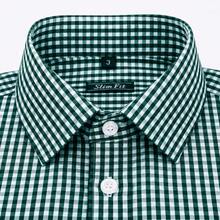 Camisa Masculina Xadrez Casual Confortável - Verde Escuro - Visão 2