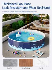 Extra Large Foldable Swimming Pool, Thickened Adult Swimming Pool, Backyard Family Swimming Pool, Suitable For Garden, Summer Water Park Home Inflatable Swimming Pool, Portable Easy To Install Swimming Pool - A - View 2