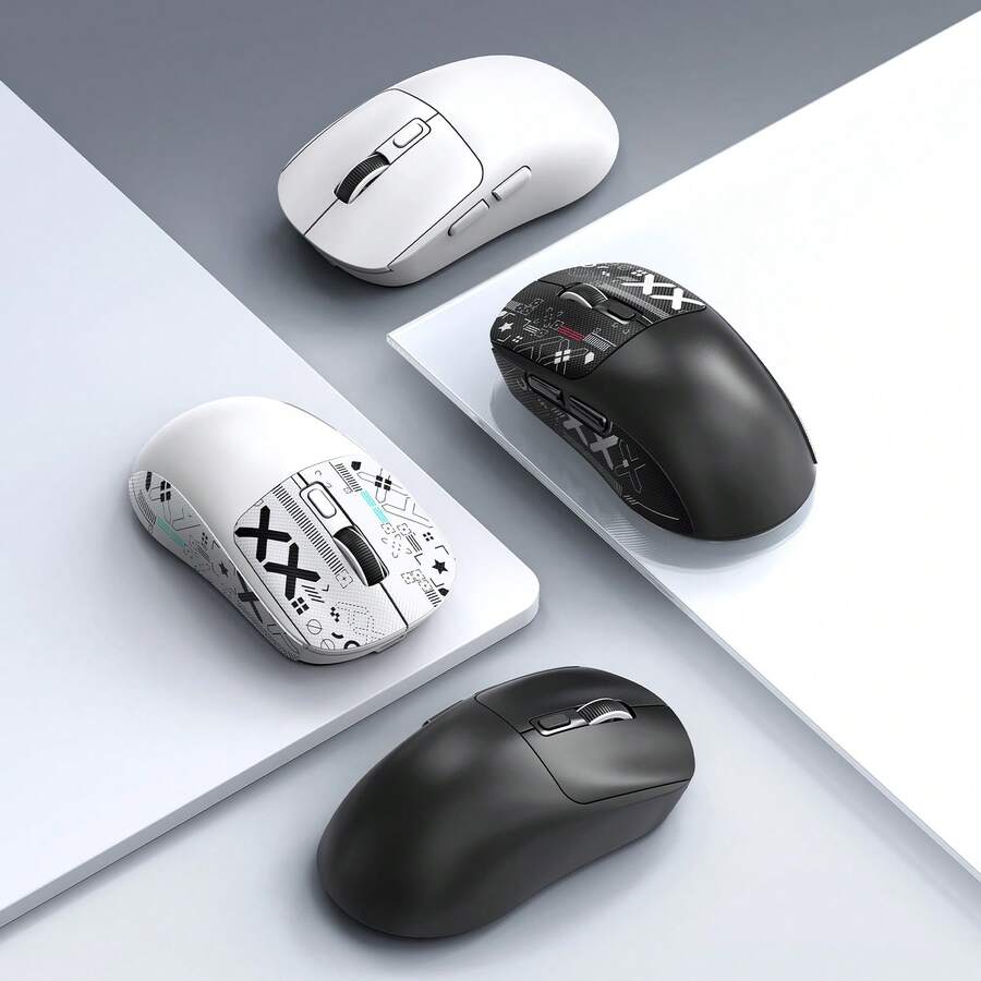 T-WOLF X4 Tri-Mode Gaming Mouse Bluetooth Pengisian Daya Nirkabel Tingkat Polling 1000Hz Mouse Ringan - View 1
