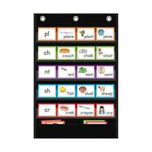 1pc Hanging Pocket For Storing Letters, Cards, Words And Sentence Strips, Durable Nylon Material Word Pockets With Extra Storage Pockets, With 3 Metal Holes, Suitable For School Home Office - A - View 12