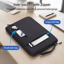 DANYCASE 筆電內層保護袋，相容 MacBook、HP，11-15.6 吋 Ultrabook 筆電保護套，防震、防水、輕量 - 黑色 - 查看 6