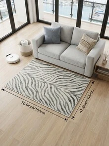 1pc Modern Minimalist Gray Striped Pattern Living Room Rug, Suitable For Bedroom, Dining Room, Office, Home Decor And Doormat, Applicable For Multiple Scenes Such As Music Festivals, Wedding Venues And Daily Home Use - Grey - View 16