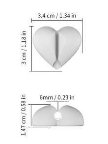 Heart-Shaped Cable Organizer, Dual Slot Desktop Adhesive Cable Holder, Self-Adhesive Heart Design Cable Management Rack, Gift For Friends - Pink - View 11