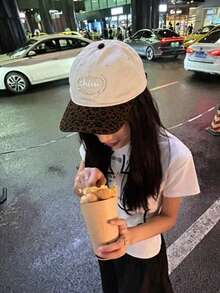 軟頂復古撞色豹紋彎帽簷棒球帽 美式復古豹紋拼接棒球帽 女款 春夏大頭圍寬帽簷棒球帽 修臉遮陽帽 撞色刺繡字母棒球帽 加深圓頂修臉棒球帽 - 彩色 - 查看 6