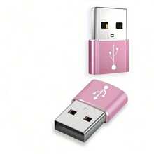 1 个 USB 转 Type-C 适配器，适用于带有 USB 转 Type-C 接口的手机、电脑、相机之间的充电和数据传输 - 粉色 - 查看 6