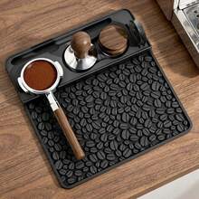 Espresso Tamper Mat, Professional Silicone Barista Workstation, With Tool Slot, Suitable For Portafilter, Heat-Resistant Coffee Tamper Mat, For Countertop Protection - Multicolor - View 1