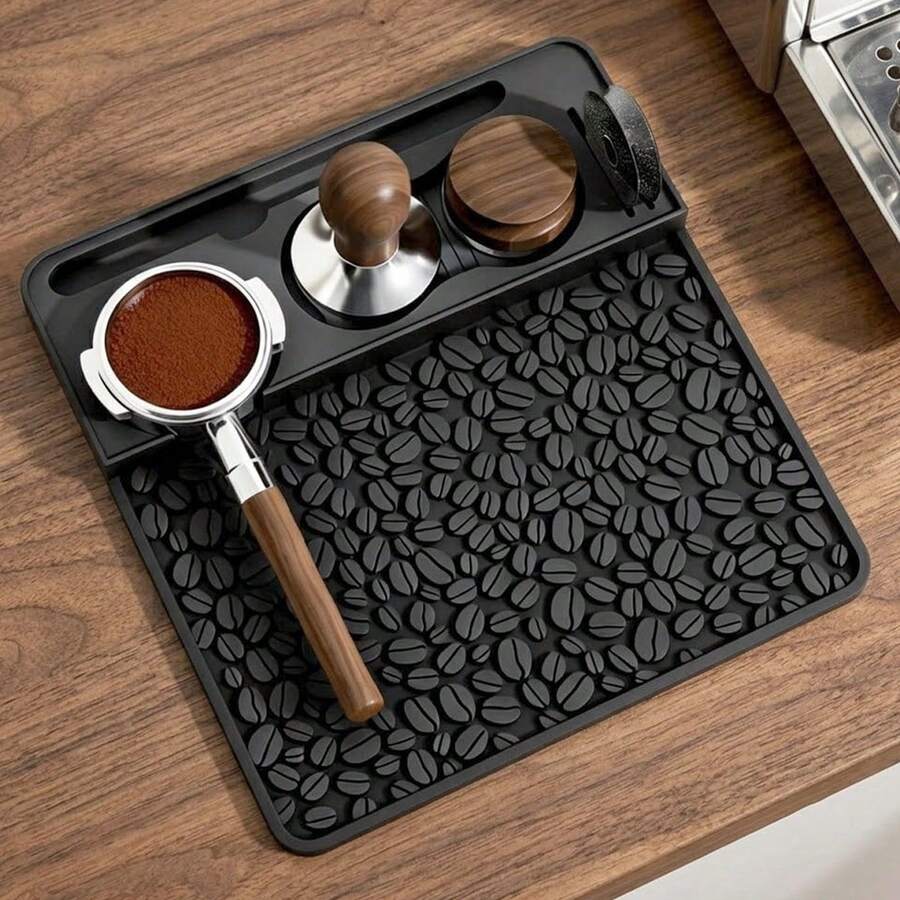Espresso Tamper Mat, Professional Silicone Barista Workstation, With Tool Slot, Suitable For Portafilter, Heat-Resistant Coffee Tamper Mat, For Countertop Protection - Multicolor - View 1