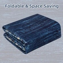 Techigher Modern Washable Area Rug - Non Slip Geometric Bordered Living Room Carpet, Foldable Thin Low Pile Floor Cover For Bedroom, Kitchen, Dining Room - Blue - View 8