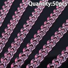 50pcs Rantai Akrilik Transparan Warna Campuran untuk Membuat Perhiasan DIY, Gelang, Gantungan Mobil, dan Aksesoris Rantai Ponsel - Rantai transparan buatan sendiri - View 9