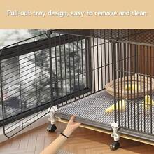 Encrypted Rabbit Cage Large Indoor Pet Rabbit Cage With Toilet, Automatic Waste Cleaning, Suitable For Guinea Pigs And Hamsters, Halloween, Christmas, Holiday Gift - Multicolor - View 6