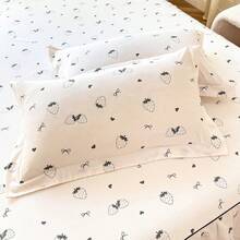 3 Piecesskin-Friendly Korean-Style Princess-Style Lace Bed Skirt Set, Including 1 Bed Skirt And 2 Pillowcases. Made Of Breathable Polyester, With High-Definition Printing. Suitable For All Seasons And Suitable For Home Or Dormitory Decoration. - Multicolor - View 2