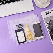 1/10/20pcs A5 Transparent Folders With Snap Closure - Waterproof Document Bags, Travel Storage, School Subject Organization, Homework & Meeting Folders, Secure Storage For Important Documents, Multi-Purpose - Multiple Styles - View 8