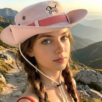 Ueasy Women's Adjustable Brim Bucket Hat, Solid Color Wide Brim Sun Protection Hat, Casual Sports Sun Hat, Adjustable Outdoor Sports Gift, Suitable For Golf, Hiking, Hunting, Outdoor Adventure