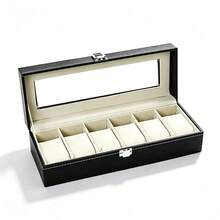 1pc Premium Watch Box, 3/6/12 Slots Watch Box, Watch Storage Box Jewelry Storage Box, Watch Display Box, Men's Women's Watch Box - Multicolor - View 13