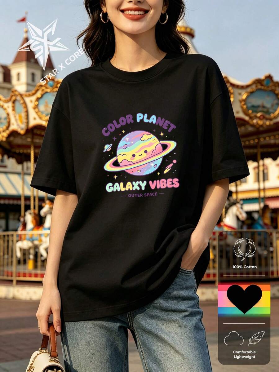 Women T-Shirts - 黑色 - 查看 1