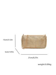 Fashion Women's Shoulder Bag, Minimalist Commuter Crossbody Bag, Large Capacity Handbag, Niche Design, Versatile Elegant Bag - Gold - View 5