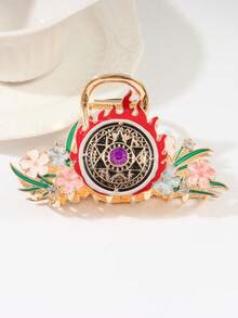 Kawaii Fantasy Magic Large Hair Claw, Floral Rhinestone Castle Wizard Hat Design Metal Hair Claw Accessories For Girls Cosplay - Multicolor - View 6