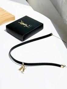 Yves Saint Laurent Vòng tay YSL màu đen, món quà hoàn hảo cho bạn gái - màu đen - Xem 4