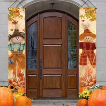 1 Pair/2pcs Autumn Porch Hanging Decor - Rustic Harvest Decoration, "Welcome Autumn" Banner, Suitable For Indoor And Outdoor Use, Thanksgiving - A - View 20