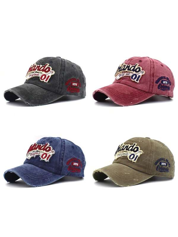 2026 Fashion Personalized New Skateboard Cap Washed Baseball Hat Orlando 01 Embroidered Hip-Hop Hat Daily Commute Decorative Sun Hat Unisex