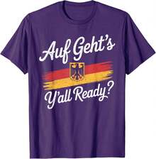 Oktoberfest Drinking German Flag Auf Gehts Unisex T-Shirt - 黑色 - 查看 8