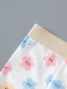 Young Boy 4pcs/Pack Colorblock All-Over Print Casual Daily Boxer Briefs - Multicolor - View 4