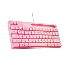 AULA F3061 Wired Mechanical Tactile Keyboard 64-Key RGB Backlit Mini Keyboard Compatible With Laptop PC Portable Mouse Computer Keyboard Original AuLa Gaming Keyboard - View 2