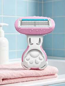 Women's Hair Removal Razor, Suitable For Underarms, Legs And Bikini Area, Portable Manual Razor, Pink Manual Razor, Women's Bikini Manual Safety Razor Blade Hair Removal Shaving/5-Layer Blade, Stainless Steel Blade Replaceable Pink Razor Head, Gift Travel Essential (Handle + Blade + Storage Box) Back To School Gift - Multicolor - View 3