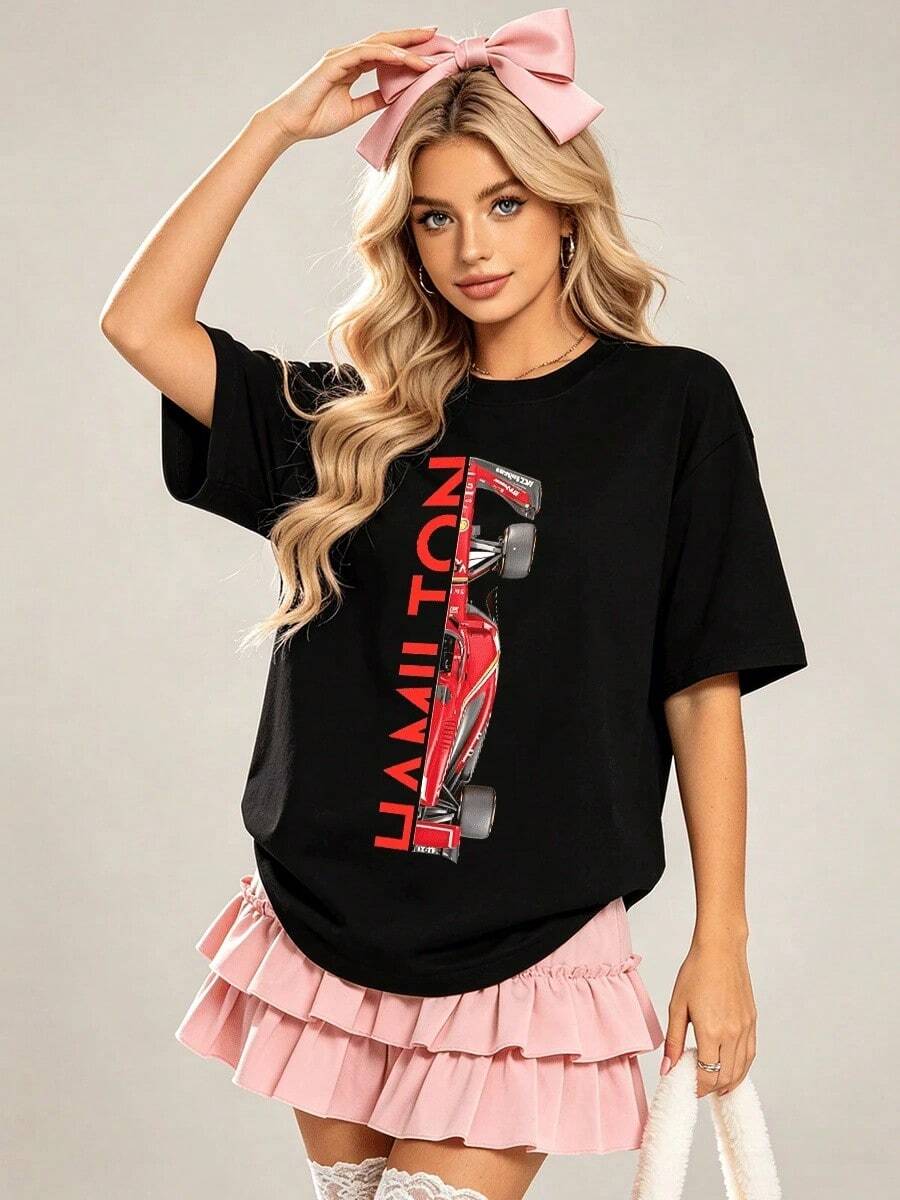 Women T-Shirts - 黑色 - 查看 1