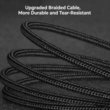 Kabel Pengisian Cepat USB/USB-C Jalinan 3,3 kaki/100 cm, Kabel Pengisian Cepat Transfer Data Efisiensi Tinggi Kompatibel dengan Seri Ponsel 17/16 Pro Max/16 Pro/16 Plus/16/15/14/13/12/11, Kabel Data Kain Tahan Lama - MultiWarna - View 6