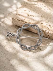 1pc Vintage Bohemian Snake-Shaped Twisted Hair Stick Celtic Knot Hair Accessory For Women - Multicolor - View 4