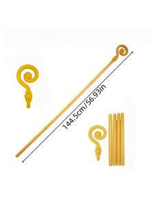1pc/Set Wizard Staff - Elegant Gold Magic Wand, Suitable For Role Play And Party Theme Parties - Durable Plastic, Medieval - Magic Decoration, Role Play Accessory - Multicolor - View 8