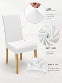 4pcs Pink & Blue Watercolor Marble Floral Leaf Chair Covers, Abstract Floral Gold Line Pattern Elastic Chair Back Protector, Removable & Washable Dust-Proof, Suitable For Modern Dining Room, Kitchen & Home Decor - A - View 10