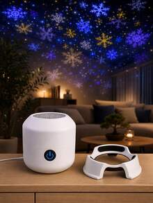 Lampu Malam Bentuk Kepingan Salju Lembut, Lampu USB Type-C untuk Suasana Liburan yang Nyaman - Kepingan Salju Romantis - View 10