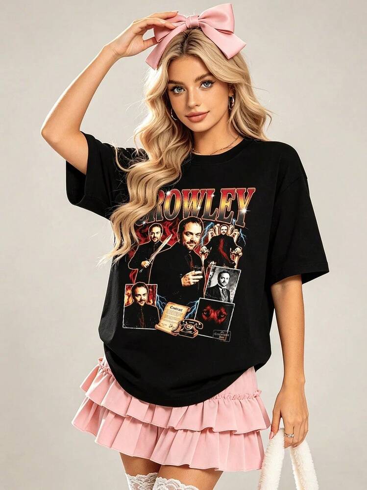 Women T-Shirts - Black - View 1