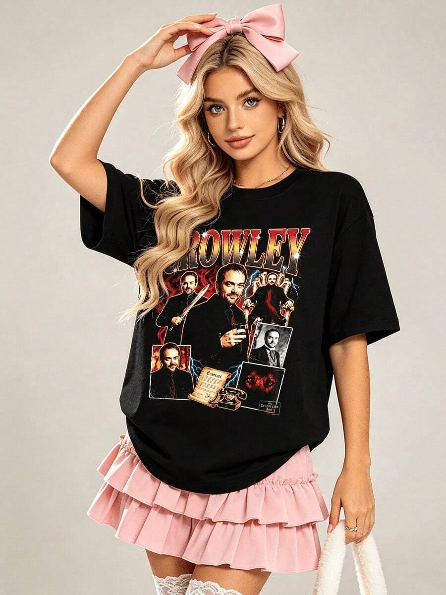Women T-Shirts - 黑色 - 查看 1