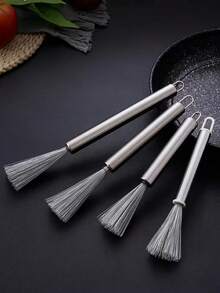 1pc Multi-Function Long Handle Cleaning Brush, No Power Required, Suitable For Living Room, Bedroom, Bathroom, Kitchen, Furniture, Medium-Intensity Handle Brush - A - View 2