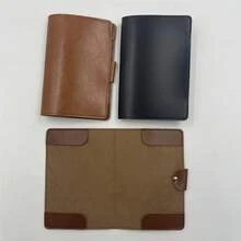 Premium PU Leather Golf Scorebook; Golf Course Scorecard - Brown - View 5